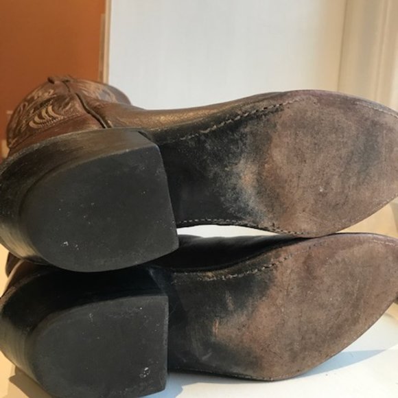 Lucchese Savannah chocolate brown cowboy boots size 5.5 - 6 - Picture 6 of 10